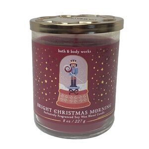 Bath & Body Works Bright Christmas Morning Single Wick Candle 8oz NEW BBW
